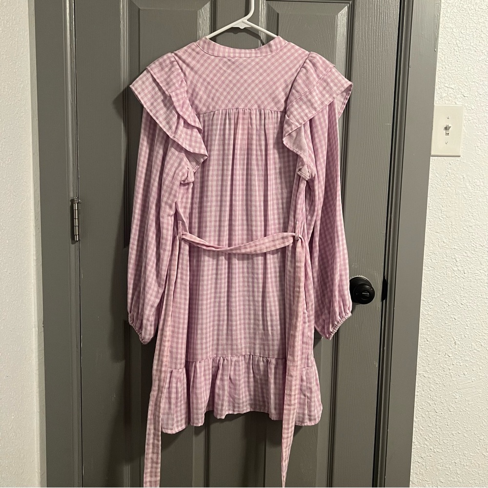 FRNCH Paris lavender gingham Dress - Picture 5 of 6